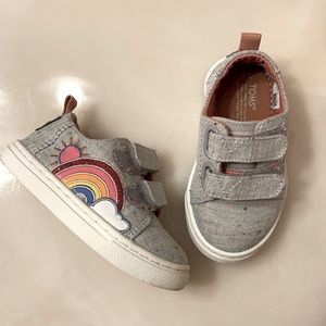 Toms Lenny Rainbow Velcro Sneakers, size 6